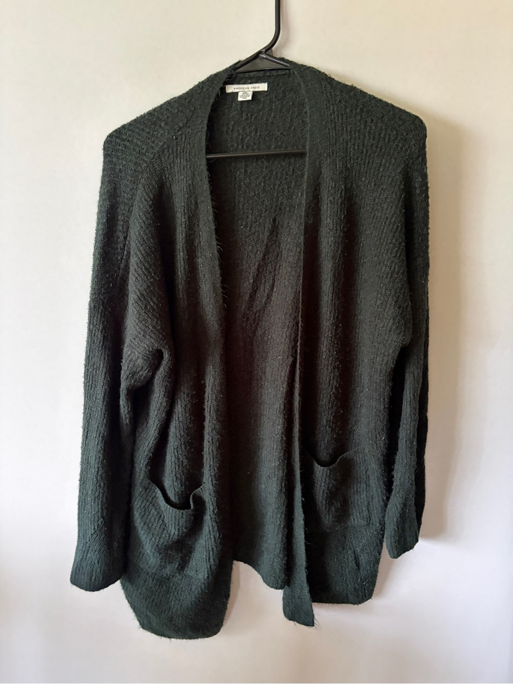 American Eagle Outfitters Dark Green Open-Front Women's Cardigan